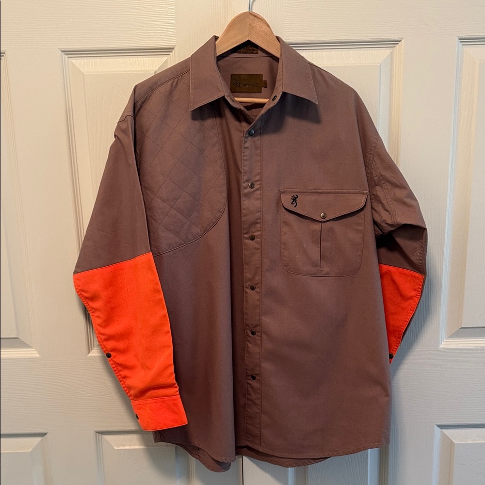 Men's Browning Super Naturals Button Up Collared Hunting Shirt Long Sleeves